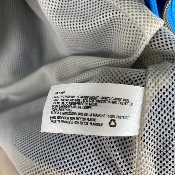 Royal Blue Oversized Rain Jacket with Deep Pockets - Picture 6 of 7